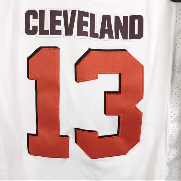NFL x NIKE | NWT CLEVELAND BROWNS Beckham Jr On Field White Jersey Size Medium - Picture 6 of 10